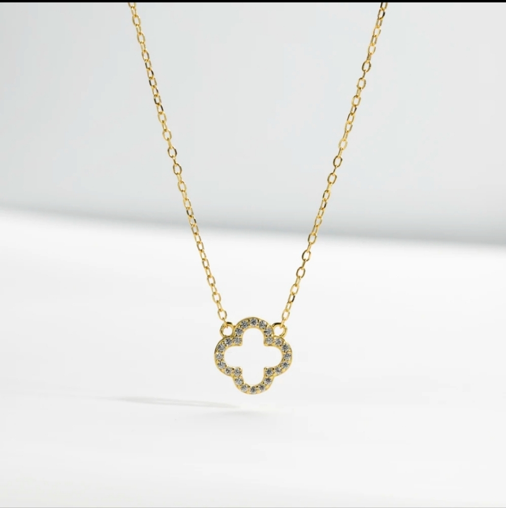 Sterling silver diamond necklace - Picture 7 of 7